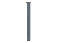 Apple - Forlengelse av klokkerem for smart armbåndsur - 49 mm, naturlig titanfinish - 130 - 250 mm - anker blå - for Watch Hermès Series 9, SE 3, Series 10, Series 11, Series 8, Series 9, Ultra 2, Ultra 3 MGCE4ZM/A