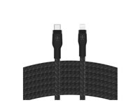Belkin BoostCharge - Lightning-kabel - 24 pin USB-C hann til Lightning hann - 3 m - svart CAA011BT3MBK