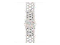 Apple Nike - Bånd for smart armbåndsur - 42mm - M/L-størrelse - ren platina MYJN3ZM/A