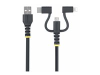 1m Rugged USB Multi Charging Cable RLTCUB1MBK