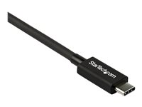 StarTech.com 2.6ft (80cm) Thunderbolt 3 Cable, 40Gbps, 100W PD, 4K/5K Video, Thunderbolt-Certified, Compatible w/ TB4/USB 3.2/DisplayPort - Thunderbolt-kabel - 24 pin USB-C (hann) til 24 pin USB-C (hann) - Thunderbolt 3 / USB / DisplayPort - 80 cm - 4K-støtte, 5K-støtte - svart - for P/N: PEXUSB321C TBLT34MM80CM