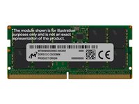 Micron - DDR5 - modul - 16 GB - SO DIMM 262-pin - 3200 MHz / PC5-51200 - CL52 - 1.1 V - klokket - ECC - grønn MTC10C1084S1WC64BR
