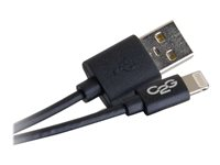 C2G USB A Male to Lightning Male Sync and Charging Cable - Lightning-kabel - Lightning hann til USB hann - 1 m - svart 86050