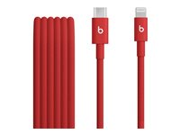 Beats - Lightning-kabel - 24 pin USB-C hann til Lightning hann - 1.5 m - rapid red - flettet kabel, reinforced design, Rask lading MFEH4ZM/A