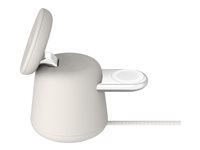 Belkin BoostCharge Pro 2-in-1 - Trådløst ladestativ - med MagSafe + AC-strømadapter - 15 watt - Fast Charge - MFI-sertifisert - sand WIZ020VFH37