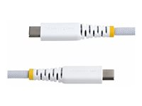 StarTech.com - USB-kabel - USB-C (hann) til USB-C (hann) - USB 2.0 - 3 A - 1 m - USB Power Delivery (60W) - hvit USB2CC1MNCBRWH