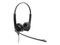 Jabra BIZ 1100 USB Duo - Hodesett - on-ear - kablet - USB - svart - akademisk - Certified for Microsoft Teams, Zoom Certified (en pakke 10) 1159-0159-MULTI
