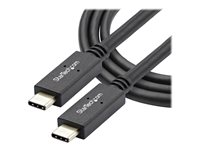 StarTech.com USB C Cable - 3 ft / 1m - with Power Delivery (USB PD) - Power Pass Through Charging - USB to USB Cord (USB31C5C1M) - USB-kabel - 24 pin USB-C (hann) til 24 pin USB-C (hann) - USB 3.1 - 5 A - 1 m - svart - for P/N: CDP2HVGUASPD, DKT30CHPD3, DKT30CHVSDPD, DKT31CMDPHPD, HB31C2A2CME, SV221HUC4K USB31C5C1M
