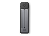 Seagate STMX1000400 - SSD - 1 TB - ultra-compact - ekstern (bærbar) - USB 3.2 Gen 2 (USB-C kontakt) - mørk grå - med Seagate Rescue Data Recovery STMX1000400