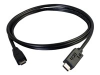 C2G 1m USB 2.0 USB Type C to USB Micro B Cable M/M - USB C Cable Black - USB-kabel - Micro-USB type B (hann) til 24 pin USB-C (hann) - USB 2.0 - 1 m - svart 88850