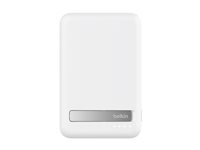 Belkin - Trådløs nødlader - magnetisk med Qi2 - 8000 mAh - 15 watt - Fast Charge (24 pin USB-C) - på kabel: USB-C - hvit BPD007BTWH