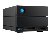 LaCie 2big Dock STLG36000400 - Harddiskarray - 36 TB - 2 brønner (SATA-600) - HDD 18 TB x 2 - Thunderbolt 4, USB 3.2 Gen 2 (ekstern) - med 5-års Rescue Data Recovery Service Plan STLG36000400