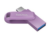 SanDisk Ultra Dual Drive Go - USB-flashstasjon - 512 GB - USB 3.2 Gen 1 / USB-C - lavendel SDDDC3-512G-G46L