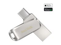 SanDisk Ultra Dual Drive Luxe - USB-flashstasjon - 64 GB - USB 3.2 Gen 1 / USB-C SDDDC4-064G-G46