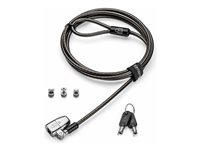 Kensington ClickSafe 2.0 Universal Keyed Laptop Lock - Sikkerhetskabellås - likt tastet - 1.8 m K68108L