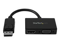 StarTech.com 2 in 1 Displayport Adapter - DisplayPort to HDMI or VGA - DisplayPort Adapter - 1920x1200 - Travel Adapter (DP2HDVGA) - Videokonverter - DisplayPort - HDMI, VGA - svart DP2HDVGA