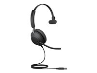 Jabra Evolve2 40 SE UC Mono - Hodesett - on-ear - kablet - USB-C, USB-A - lydisolerende - Optimert for UC 24189-889-799