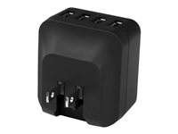 StarTech.com 4-Port Travel USB Wall Charger - 34W/6.8A International Travel Adapter - Portable USB Charging Station (USB4PACBK) - Strømadapter - 34 watt - 6.8 A - 4 utgangskontakter (USB) - svart - for P/N: USBLT1MW, USBLT1MWS, USBLT2MBR, USBLT2MW, USBLT30CMW, USBLTM1MBK, USBLTM1MWH USB4PACBK