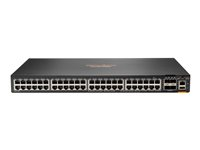 HPE Aruba CX 6300F - Switch - Kun horisontal overflatemontering - L3 - Styrt - 48 x 10/100/1000 (PoE+) + 4 x 50 Gigabit Ethernet SFP56 - front og side til bakside - rackmonterbar - PoE+ - TAA-samsvar S0G97A