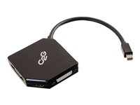 C2G Mini DisplayPort to HDMI, VGA, or DVI Adapter Converter - Videokonverter - DVI, HDMI, VGA - DVI, HDMI, VGA - svart 80929