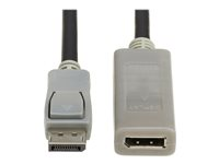 Eaton Tripp Lite Series DisplayPort Extension Cable with Active Repeater and Latching Connector (M/F), 4K 60 Hz, HDR, 4:4:4, HDCP 2.2, 10 ft. (3.1 m), TAA - DisplayPort-kabel - TAA-samsvar - DisplayPort (hann) til DisplayPort (hunn) - DisplayPort 1.2 - 3.1 m - passiv, gullbelagte kontakter, aktiv forsterker, 4K 60Hz støtte - svart, grå P579-010-4K6