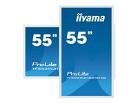 iiyama ProLite TF5539UHSC-W1AG - 55" Diagonalklasse LED-bakgrunnsbelyst LCD-skjerm - interaktiv digital skilting - med pekeskjerm (multiberørings) - 4K UHD (2160p) 3840 x 2160 - hvit, matt TF5539UHSC-W1AG