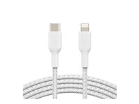 Belkin BoostCharge - Lightning-kabel - 24 pin USB-C hann til Lightning hann - 2 m - hvit - USB Power Delivery (18 W) CAA004BT2MWH