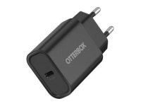 OtterBox - Strømadapter - 20 watt - 3 A - PD 3.0, USB BC 1.2 (24 pin USB-C) - svart 78-81362