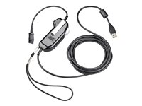 Poly - Hodetelefonkabel - TAA-samsvar - Quick Disconnect hann til USB 2.0 A hann - 30.5 cm - Trykk-og-snakk-knapp (PTT) 8K6T0AA#AC3