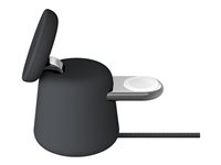 Belkin BoostCharge Pro 2-in-1 - Trådløst ladestativ - med MagSafe + AC-strømadapter - 15 watt - Fast Charge - koksgrå WIZ020VFH36