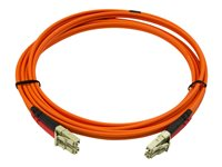 StarTech.com 2m Fiber Optic Cable - Multimode Duplex 50/125 - LSZH - LC/LC - OM2 - LC to LC Fiber Patch Cable (50FIBLCLC2) - Nettverkskabel - LC multimodus (hann) til LC multimodus (hann) - 2 m - 2 m - fiberoptisk - dupleks - 50 / 125 mikroner - for P/N: GLCLHSMDSTTA, GLCSXMMDST, GLCSXMMDSTT, JD118BST, MASFP1GBSXST, SFP100BFXST 50FIBLCLC2