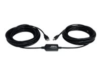StarTech.com 9 m / 30 ft Active USB A to B Cable - M/M - Black USB 2.0 A to B Cord - Printer Cable - Extension USB Cable (USB2HAB30AC) - USB-kabel - USB (hann) til USB-type B (hann) - USB 2.0 - 9.15 m - aktiv - svart - for P/N: ICUSB232D USB2HAB30AC