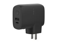 Belkin BoostCharge - Strømbank / strømadapter - 5000 mAh - 25 watt - Fast Charge, PD 3.0 - 2 utgangskontakter (USB, 24 pin USB-C) - svart BPZ003BT1MBK-B6